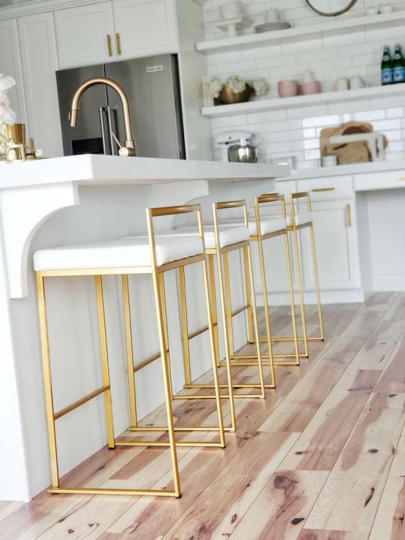 gold metal bar stools